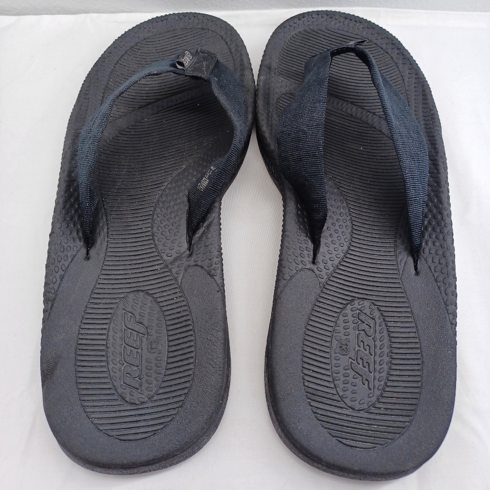 REEF sz13 thong flip flop sandals black - Picture 7 of 10
